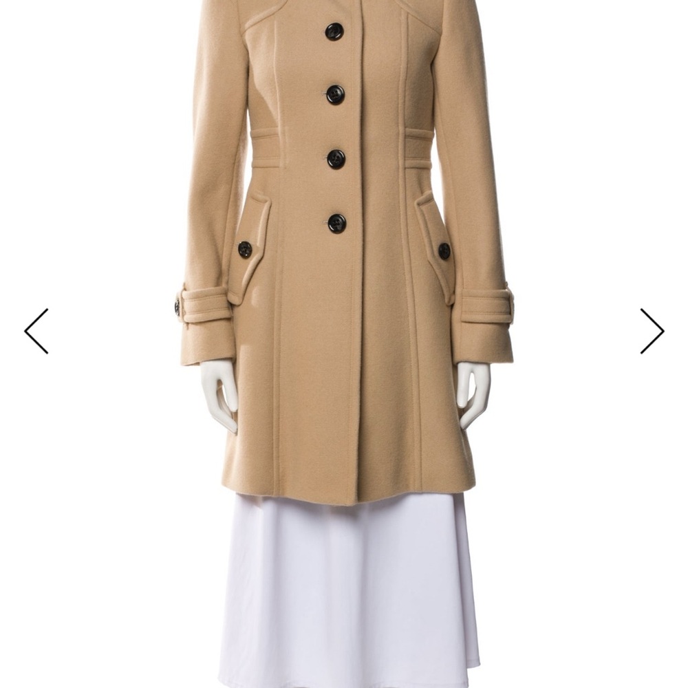 Burberry Tan Trench Coat with Black Buttons